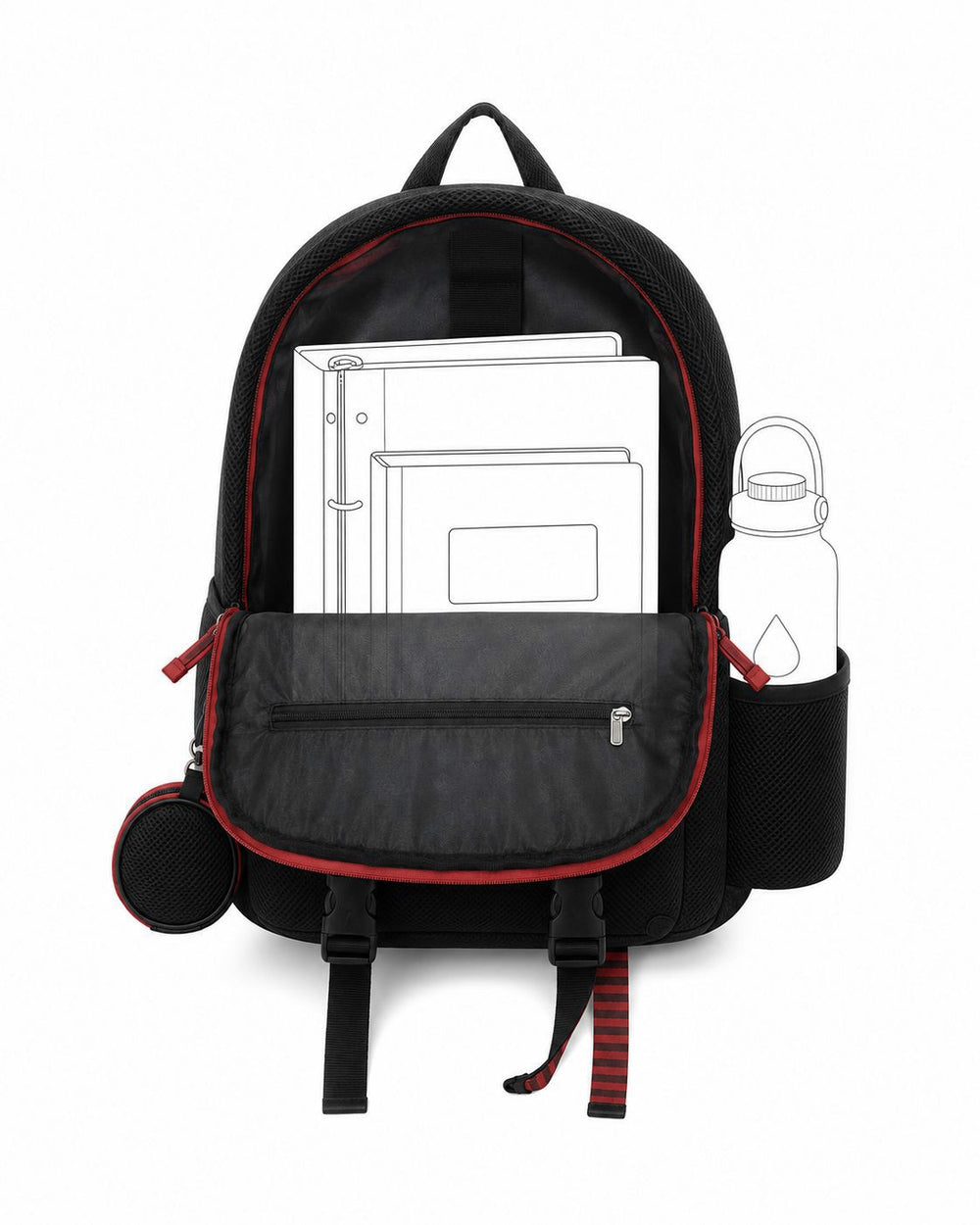 Melanie Urban Mesh Backpack – Berry - Big